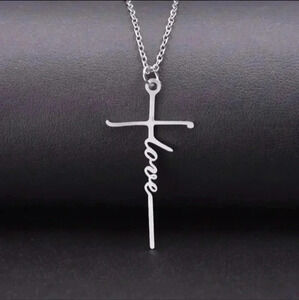 Love God Jesus Cross Stainless Steel Necklace